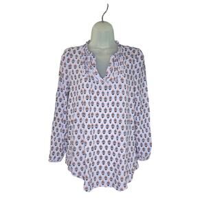 Matilda Jane Wom Medium Long Sleeve Blouse Preppy Boho Southern Spring Fall EUC